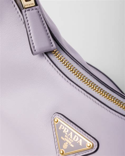 prada lilac|Lilac Prada Arqué Small Leather Shoulder Bag .